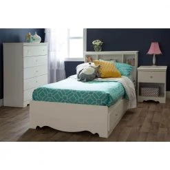Crystal 1-Drawer Pure White Nightstand by South Shore -South Shore Shop pure white south shore nightstands 3550062 1f 1000