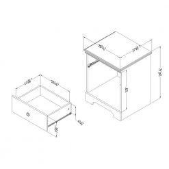 Crystal 1-Drawer Pure White Nightstand by South Shore -South Shore Shop pure white south shore nightstands 3550062 40 1000