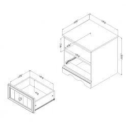 Savannah 1-Drawer Pure White Nightstand by South Shore 8 Savannah 1-Drawer Pure White Nightstand by South Shore -South Shore Shop pure white south shore nightstands 3580062 40 1000