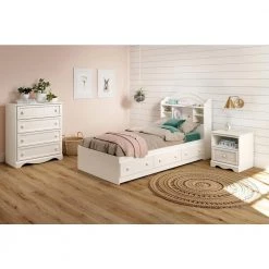Savannah 1-Drawer Pure White Nightstand by South Shore 9 Savannah 1-Drawer Pure White Nightstand by South Shore -South Shore Shop pure white south shore nightstands 3580062 4f 1000