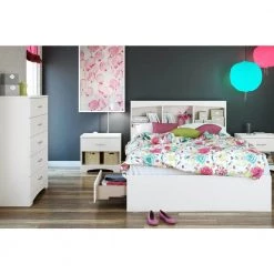 Step One 3-Drawer Pure White Full-Size Storage Bed by South Shore -South Shore Shop pure white south shore platform beds 10039 c3 1000