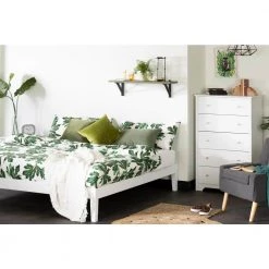 Vito Pure White King Size Platform Bed 78.5 in. W by South Shore -South Shore Shop pure white south shore platform beds 12476 31 1000