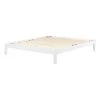Vito Pure White King Size Platform Bed 78.5 in. W by South Shore