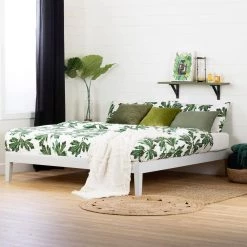 Vito Pure White King Size Platform Bed 78.5 in. W by South Shore -South Shore Shop pure white south shore platform beds 12476 c3 1000