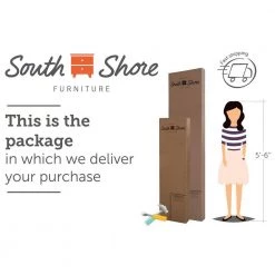 Flexible Pure White Full Size Bed 56 in. W with Headboard by South Shore -South Shore Shop pure white south shore platform beds 13069 1d 1000