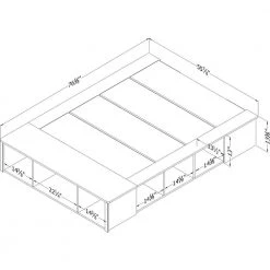 Flexible Pure White Full Size Bed 56 in. W with Headboard by South Shore -South Shore Shop pure white south shore platform beds 13069 77 1000