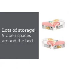 Flexible Pure White Queen Size Bed 61.75 in. W with Headboard by South Shore -South Shore Shop pure white south shore platform beds 13072 4f 1000