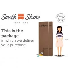 Vito Pure White Full Size Bed 56 in. Wwith Storage by South Shore -South Shore Shop pure white south shore platform beds 13131 1d 1000