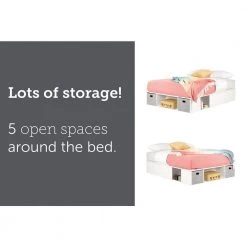 Vito Pure White Full Size Bed 56 in. Wwith Storage by South Shore -South Shore Shop pure white south shore platform beds 13131 4f 1000