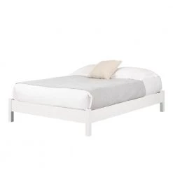 Munich Pure White Full Size Platform Bed 58.25 in. W by South Shore -South Shore Shop pure white south shore platform beds 13209 4f 1000