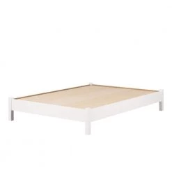 Munich Pure White Full Size Platform Bed 58.25 in. W by South Shore