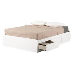 Fusion Pure White Full Size Bed 55.5 in. W with 3-Drawers by South Shore 18 Fusion Pure White Full Size Bed 55.5 in. W with 3-Drawers by South Shore -South Shore Shop pure white south shore platform beds 13845 44 1000