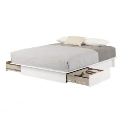 Fusion Pure White Full/Queen Size Bed 60 in. W with 2-Drawers by South Shore 14 Fusion Pure White Full/Queen Size Bed 60 in. W with 2-Drawers by South Shore -South Shore Shop pure white south shore platform beds 13847 4f 1000