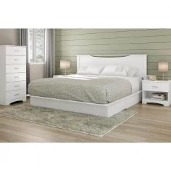 Step One 2-Drawer King-Size Platform Bed in Pure White by South Shore -South Shore Shop pure white south shore platform beds 3160237 31 1000