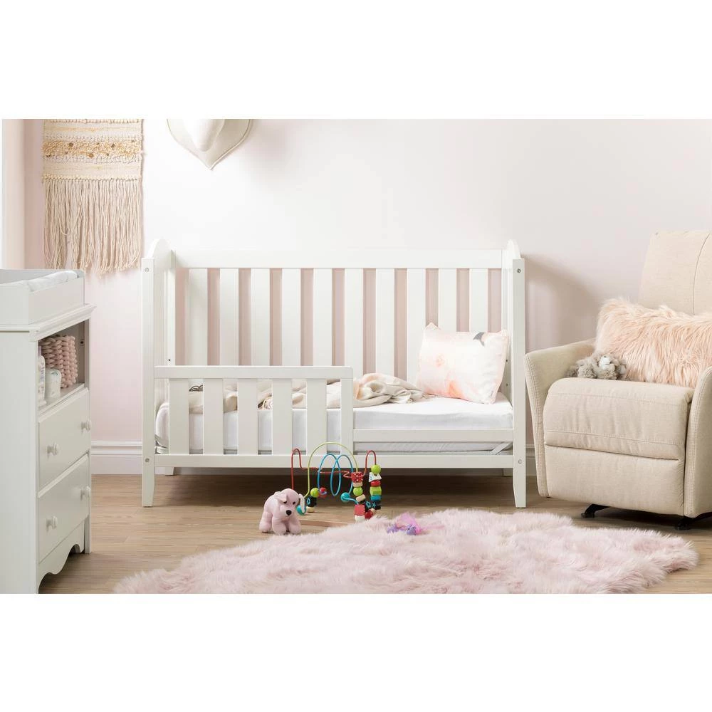 Angel Pure White Toddler Rail for Baby Crib by South Shore 6 Angel Pure White Toddler Rail for Baby Crib by South Shore - Image 6