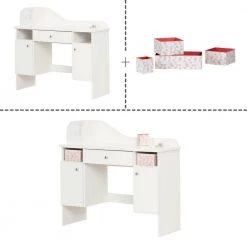 Vito Pure White Desk by South Shore 18 Vito Pure White Desk by South Shore -South Shore Shop pure white south shore writing desks 10081 76 1000