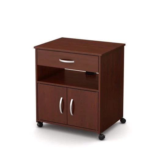 Axess Royal Cherry Microwave Cart With Storage by South Shore -South Shore Shop royal cherry south shore microwave carts 10015 64 1000