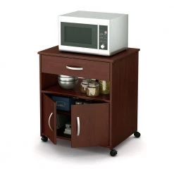 Axess Royal Cherry Microwave Cart With Storage by South Shore -South Shore Shop royal cherry south shore microwave carts 10015 c3 1000
