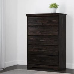 Versa 5-Drawer Chest Rubbed Black (49.25 in H.29.75 in W.) by South Shore 13 Versa 5-Drawer Chest Rubbed Black (49.25 in H.29.75 in W.) by South Shore -South Shore Shop rubbed black south shore chest of drawers 13111 c3 1000