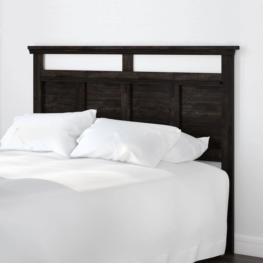 Versa RubBed Black Full/Queen Size Headboard by South Shore 6 Versa RubBed Black Full/Queen Size Headboard by South Shore - Image 6