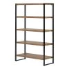 61.5 in. Rustic Bamboo Metal 5-shelf Accent Bookcase with Open Back by South Shore