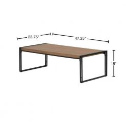 Gimetri 48 in. Rustic Bamboo Large Rectangle Wood Coffee Table by South Shore -South Shore Shop rustic bamboo south shore coffee tables 11520 40 1000