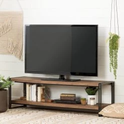 Gimetri 59 in. Rustic Bamboo Wood TV Stand 56 in. by South Shore -South Shore Shop rustic bamboo south shore tv stands 11522 76 1000