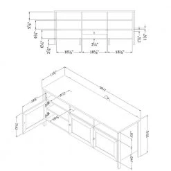 Balka 59 in. Rustic Oak and Faux Printed Rattan Particle Board TV Stand Fits TVs Up to 65 in. with Storage Doors by South Shore -South Shore Shop rustic oak and faux printed rattan south shore tv stands 12921 76 1000