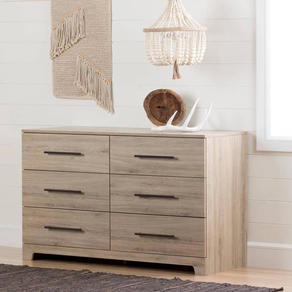 Primo 6-Drawer Rustic Oak Dresser by South Shore 7 Primo 6-Drawer Rustic Oak Dresser by South Shore - Image 7