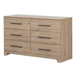 Primo 6-Drawer Rustic Oak Dresser by South Shore