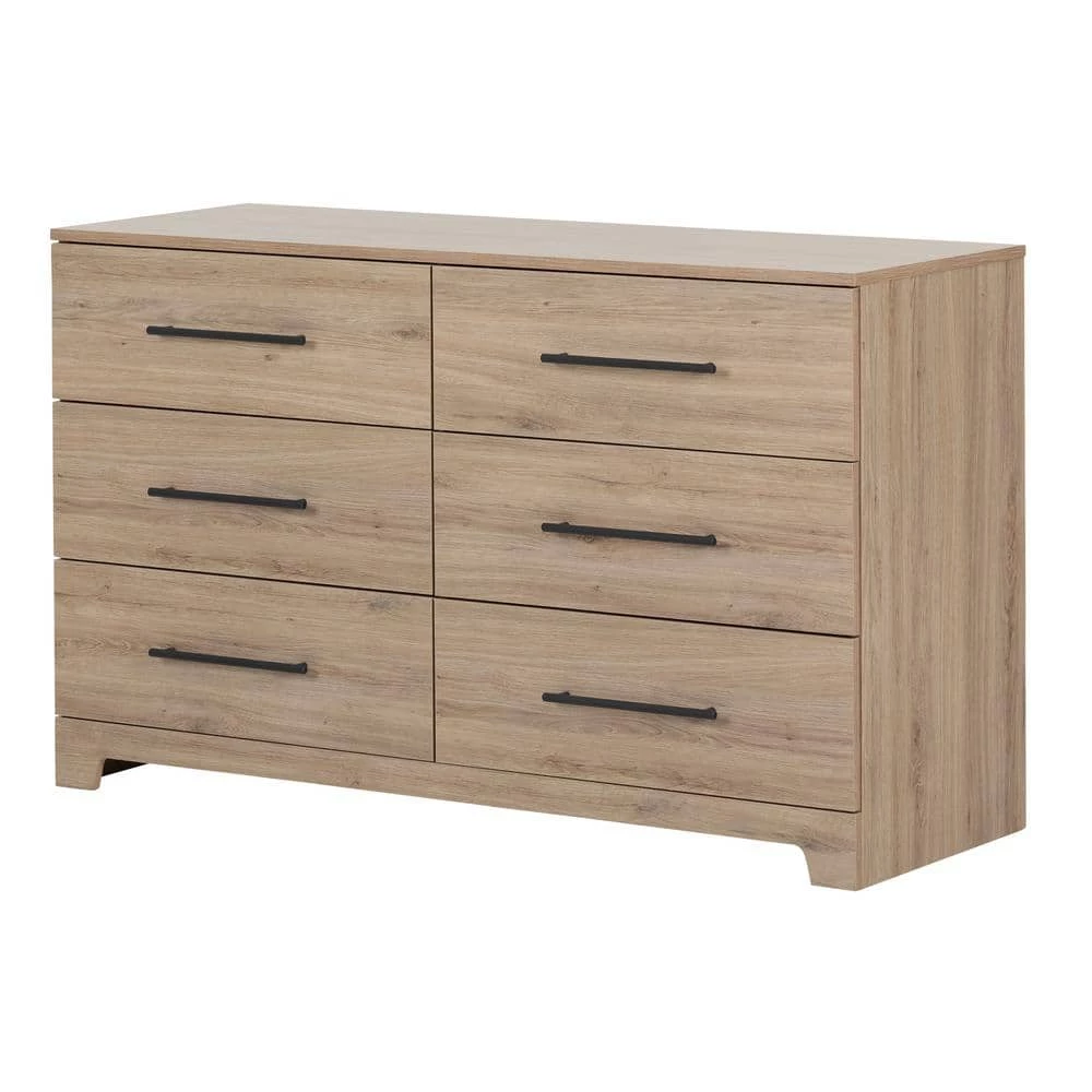Primo 6-Drawer Rustic Oak Dresser by South Shore 1 Primo 6-Drawer Rustic Oak Dresser by South Shore