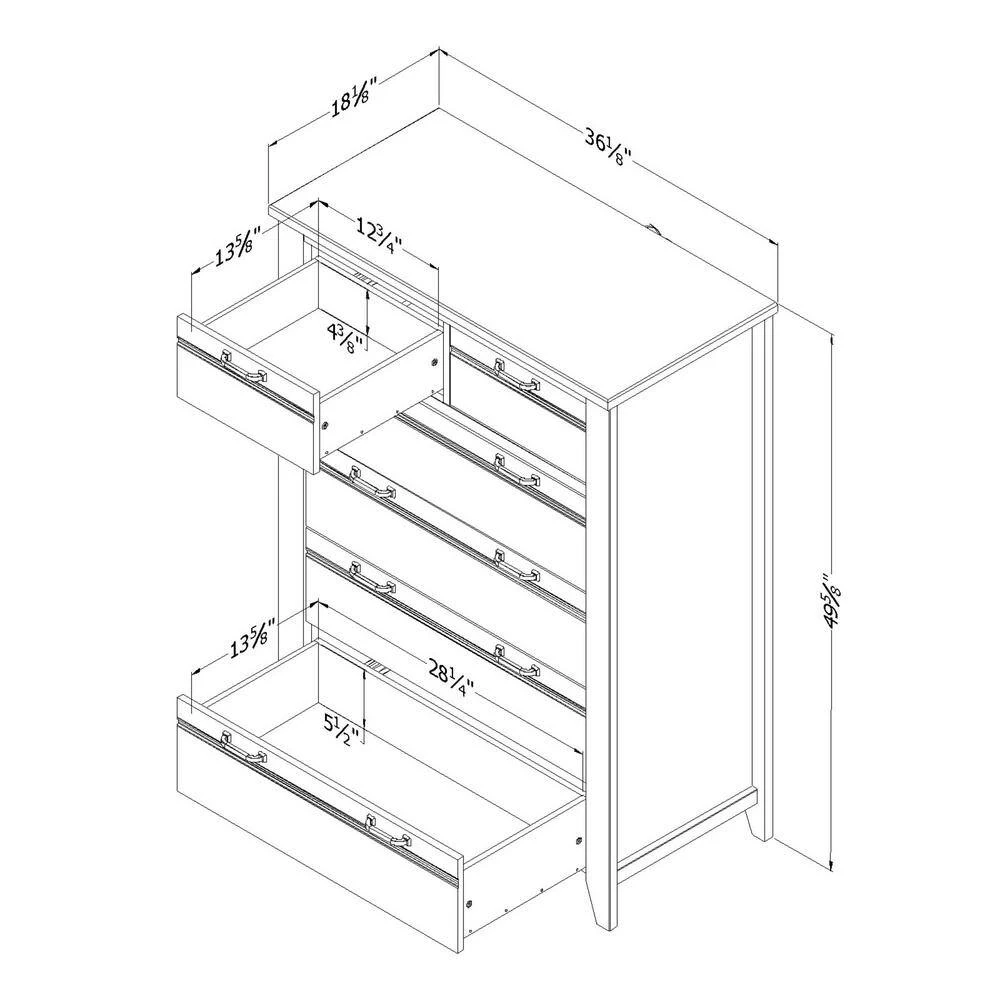 Lionel 6-Drawer Seaside Pine Chest by South Shore 7 Lionel 6-Drawer Seaside Pine Chest by South Shore - Image 7