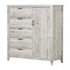 Lionel 5-Drawer Seaside Pine Chest 49.75 in. x 48.25 in. x 18.25 in. by South Shore
