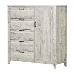 Lionel 5-Drawer Seaside Pine Chest 49.75 in. x 48.25 in. x 18.25 in. by South Shore