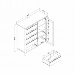 Lionel 5-Drawer Seaside Pine Chest 49.75 in. x 48.25 in. x 18.25 in. by South Shore 12 Lionel 5-Drawer Seaside Pine Chest 49.75 in. x 48.25 in. x 18.25 in. by South Shore -South Shore Shop seaside pine south shore chest of drawers 12549 77 1000