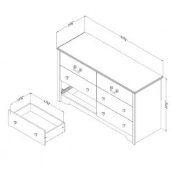 Aviron 6-Drawer Seaside Pine Dresser by South Shore -South Shore Shop seaside pine south shore kids dressers 11889 77 1000
