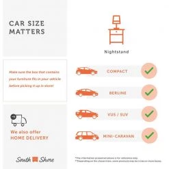 Aviron 1-Drawer Seaside Pine Nightstand by South Shore -South Shore Shop seaside pine south shore kids nightstands 11891 66 1000