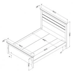 Lionel Seaside Pine Queen Bed by South Shore -South Shore Shop seaside pine south shore platform beds 12283 fa 1000