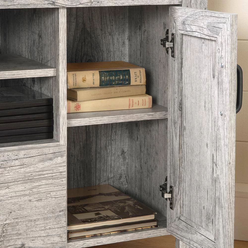 Lionel 48 in. Seaside Pine Particle Board Corner TV Stand Fits TVs Up to 48 in. with Storage Doors by South Shore 5 Lionel 48 in. Seaside Pine Particle Board Corner TV Stand Fits TVs Up to 48 in. with Storage Doors by South Shore - Image 5