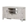 Lionel 48 in. Seaside Pine Particle Board Corner TV Stand Fits TVs Up to 48 in. with Storage Doors by South Shore