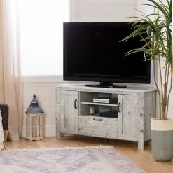 Lionel 48 in. Seaside Pine Particle Board Corner TV Stand Fits TVs Up to 48 in. with Storage Doors by South Shore 10 Lionel 48 in. Seaside Pine Particle Board Corner TV Stand Fits TVs Up to 48 in. with Storage Doors by South Shore -South Shore Shop seaside pine south shore tv stands 12554 c3 1000