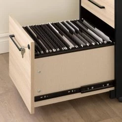 Kozack Soft Elm and Matte Black Decorative Vertical File Cabinet with 2-Drawers by South Shore -South Shore Shop soft elm and matte black south shore file cabinets 13330 1f 1000