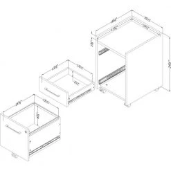 Kozack Soft Elm and Matte Black Decorative Vertical File Cabinet with 2-Drawers by South Shore -South Shore Shop soft elm and matte black south shore file cabinets 13330 77 1000