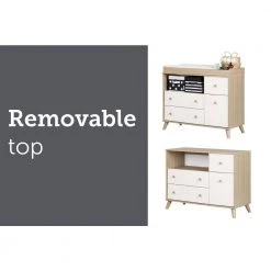 Yodi Soft Elm and Pure White Changing Table by South Shore -South Shore Shop soft elm and pure white south shore changing tables 12172 76 1000