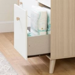Yodi Soft Elm and Pure White Changing Table by South Shore -South Shore Shop soft elm and pure white south shore changing tables 12172 77 1000