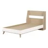 Yodi Soft Elm and Pure White Twin Bed by South Shore