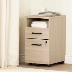 Zelia Soft Elm Decorative Vertical File Cabinet with 2-Drawers by South Shore -South Shore Shop soft elm south shore file cabinets 13356 c3 1000