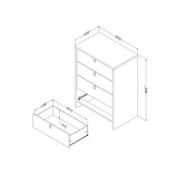 Cookie 4-Drawer Soft Gray and Pure White Chest by South Shore -South Shore Shop soft gray and pure white south shore kids dressers 10277 40 1000