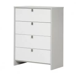 Cookie 4-Drawer Soft Gray and Pure White Chest by South Shore -South Shore Shop soft gray and pure white south shore kids dressers 10277 c3 1000