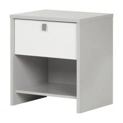Cookie 1-Drawer Soft Gray and Pure White Nightstand by South Shore 11 Cookie 1-Drawer Soft Gray and Pure White Nightstand by South Shore -South Shore Shop soft gray and pure white south shore kids nightstands 10513 c3 1000
